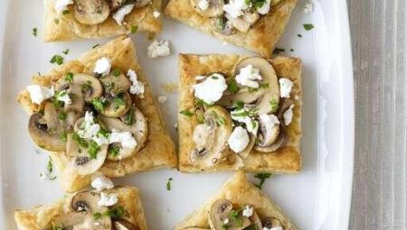 Mini Mushroom and Goat Cheese Tarts