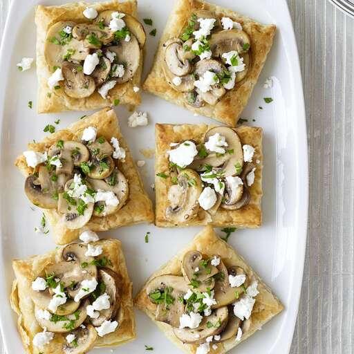 Mini Mushroom and Goat Cheese Tarts